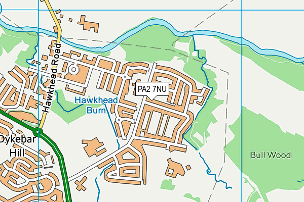 PA2 7NU map - OS VectorMap District (Ordnance Survey)