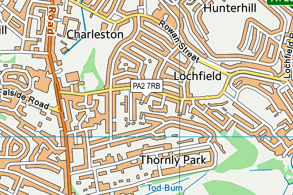 PA2 7RB map - OS VectorMap District (Ordnance Survey)