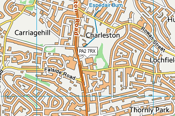 PA2 7RX map - OS VectorMap District (Ordnance Survey)