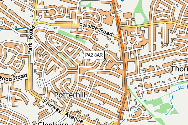 PA2 8AR map - OS VectorMap District (Ordnance Survey)