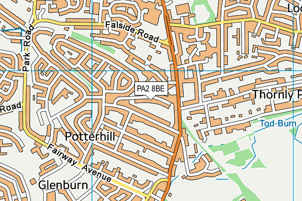 PA2 8BE map - OS VectorMap District (Ordnance Survey)