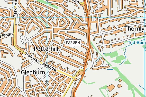 PA2 8BH map - OS VectorMap District (Ordnance Survey)