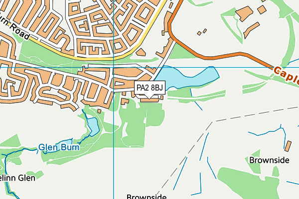 PA2 8BJ map - OS VectorMap District (Ordnance Survey)