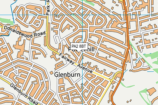 PA2 8BT map - OS VectorMap District (Ordnance Survey)