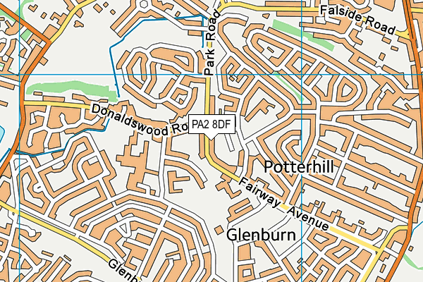 PA2 8DF map - OS VectorMap District (Ordnance Survey)