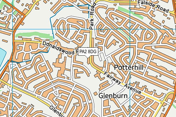 PA2 8DG map - OS VectorMap District (Ordnance Survey)