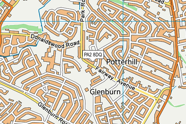 PA2 8DQ map - OS VectorMap District (Ordnance Survey)