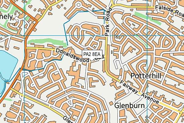 PA2 8EA map - OS VectorMap District (Ordnance Survey)