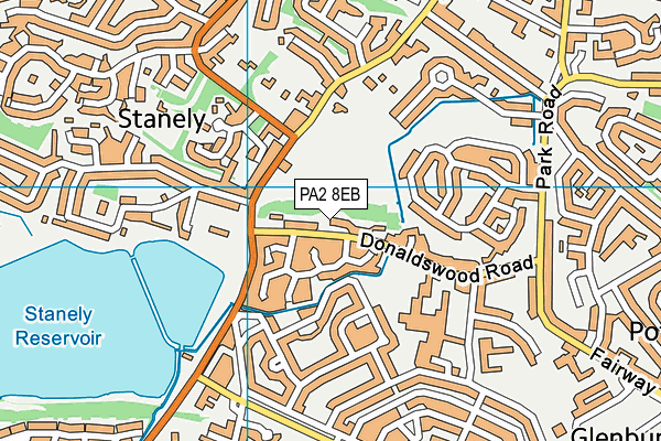 PA2 8EB map - OS VectorMap District (Ordnance Survey)