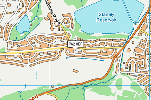 PA2 8EF map - OS VectorMap District (Ordnance Survey)