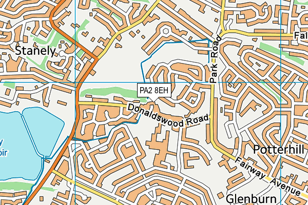 PA2 8EH map - OS VectorMap District (Ordnance Survey)