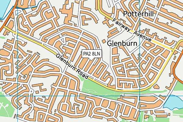PA2 8LN map - OS VectorMap District (Ordnance Survey)