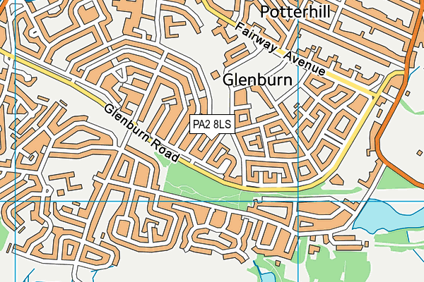 PA2 8LS map - OS VectorMap District (Ordnance Survey)