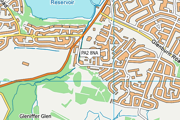 PA2 8NA map - OS VectorMap District (Ordnance Survey)