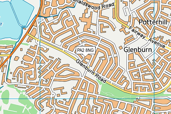 PA2 8NG map - OS VectorMap District (Ordnance Survey)