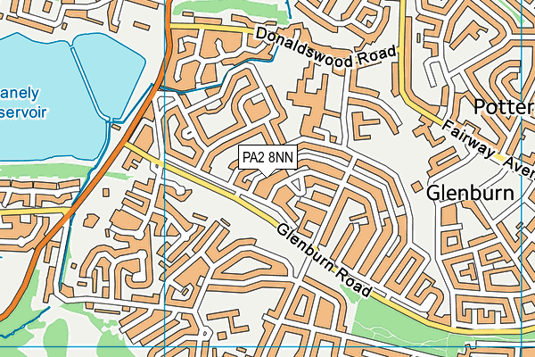 PA2 8NN map - OS VectorMap District (Ordnance Survey)