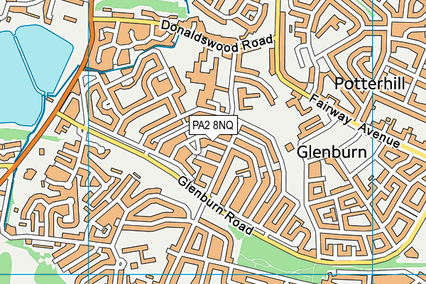 PA2 8NQ map - OS VectorMap District (Ordnance Survey)