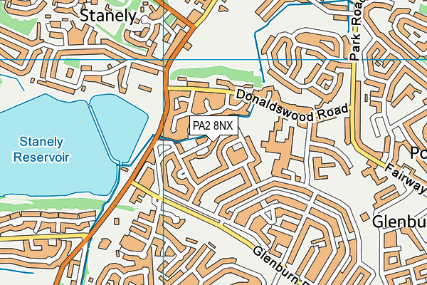 PA2 8NX map - OS VectorMap District (Ordnance Survey)