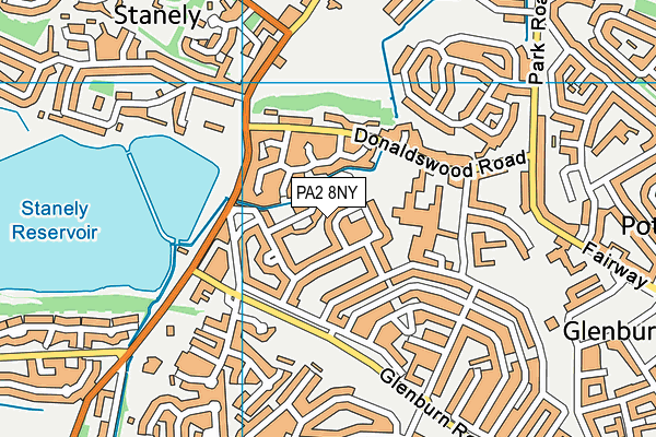 PA2 8NY map - OS VectorMap District (Ordnance Survey)
