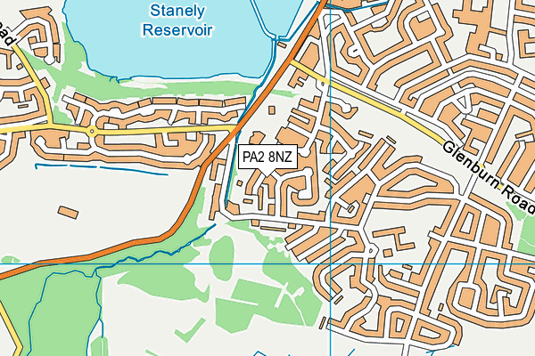 PA2 8NZ map - OS VectorMap District (Ordnance Survey)