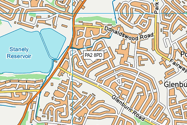 PA2 8PD map - OS VectorMap District (Ordnance Survey)