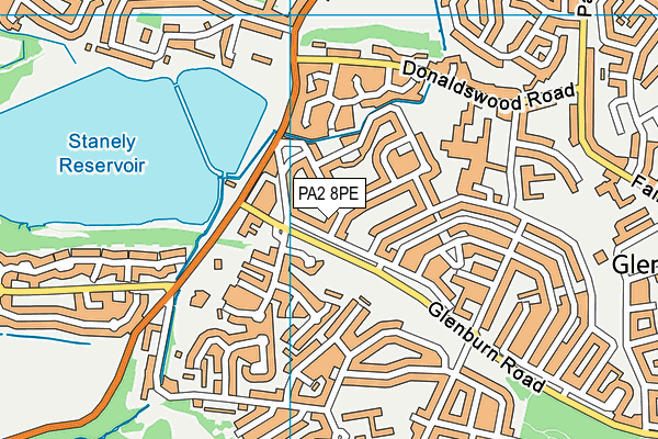 PA2 8PE map - OS VectorMap District (Ordnance Survey)