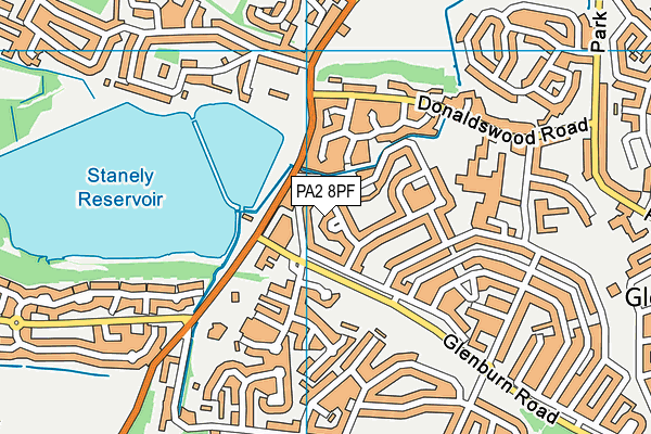 PA2 8PF map - OS VectorMap District (Ordnance Survey)