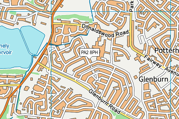 PA2 8PH map - OS VectorMap District (Ordnance Survey)