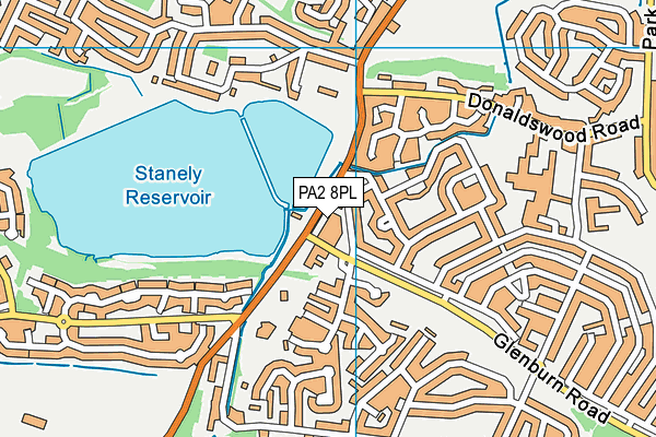 PA2 8PL map - OS VectorMap District (Ordnance Survey)