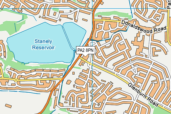PA2 8PN map - OS VectorMap District (Ordnance Survey)