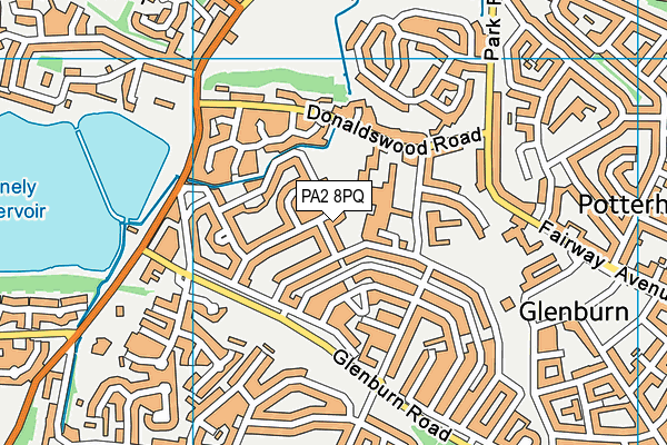 PA2 8PQ map - OS VectorMap District (Ordnance Survey)