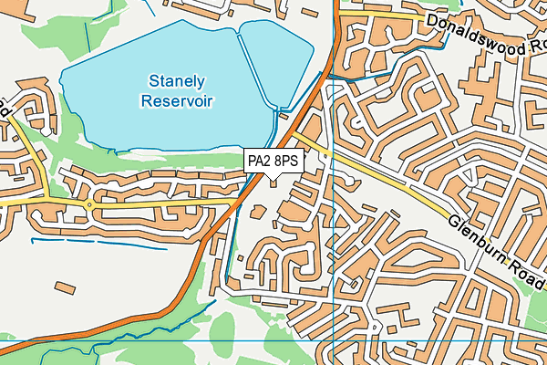 PA2 8PS map - OS VectorMap District (Ordnance Survey)