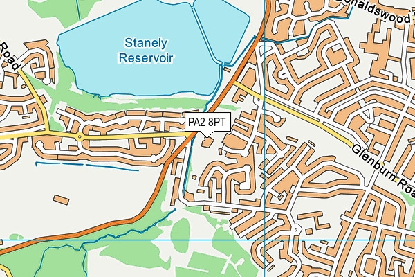 PA2 8PT map - OS VectorMap District (Ordnance Survey)