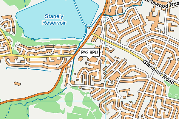 PA2 8PU map - OS VectorMap District (Ordnance Survey)
