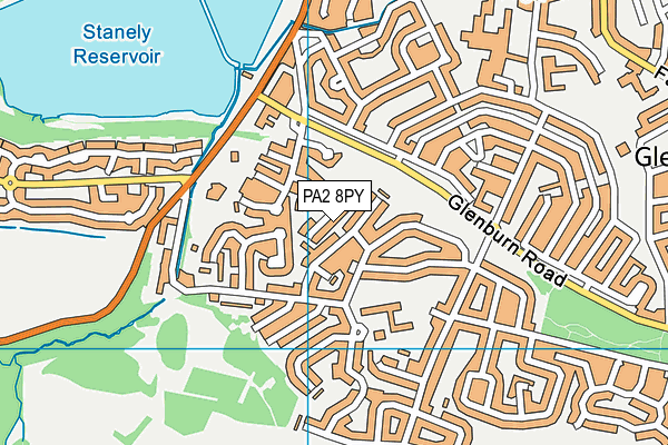 PA2 8PY map - OS VectorMap District (Ordnance Survey)