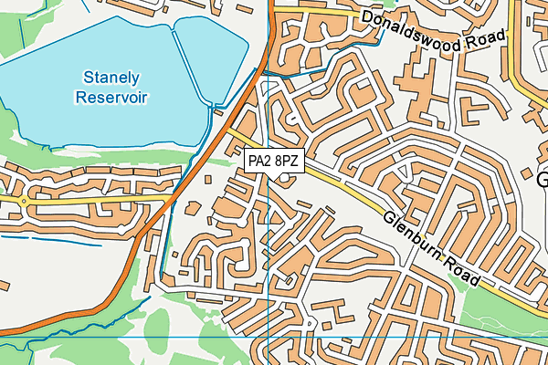 PA2 8PZ map - OS VectorMap District (Ordnance Survey)