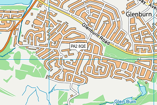 PA2 8QE map - OS VectorMap District (Ordnance Survey)