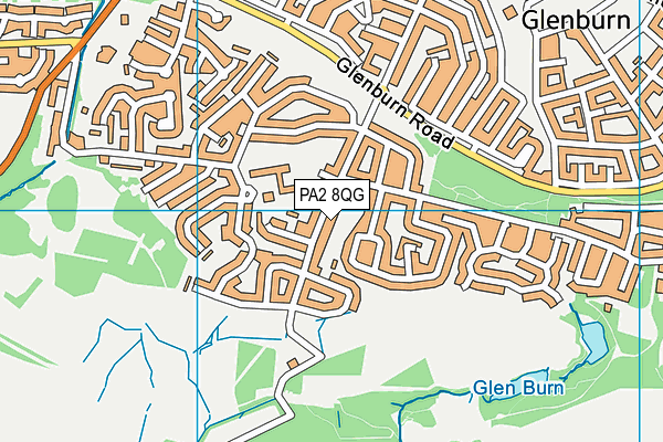 PA2 8QG map - OS VectorMap District (Ordnance Survey)