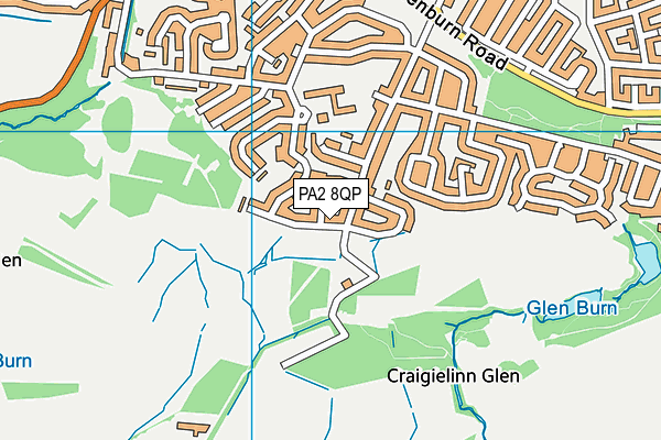 PA2 8QP map - OS VectorMap District (Ordnance Survey)