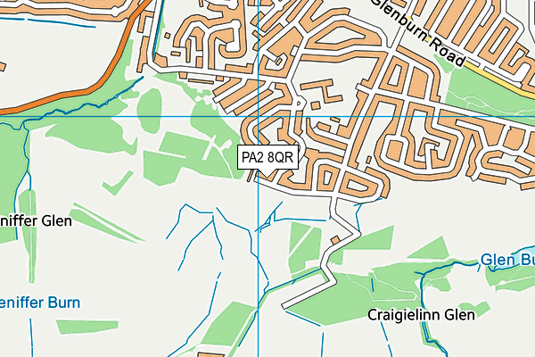 PA2 8QR map - OS VectorMap District (Ordnance Survey)