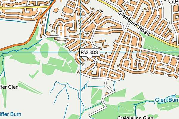 PA2 8QS map - OS VectorMap District (Ordnance Survey)