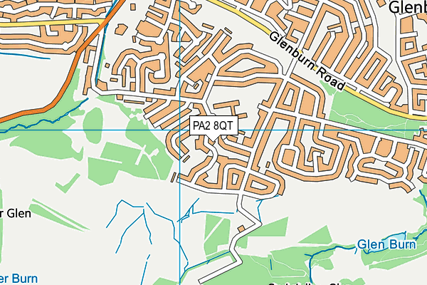 PA2 8QT map - OS VectorMap District (Ordnance Survey)