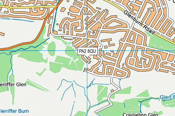 PA2 8QU map - OS VectorMap District (Ordnance Survey)