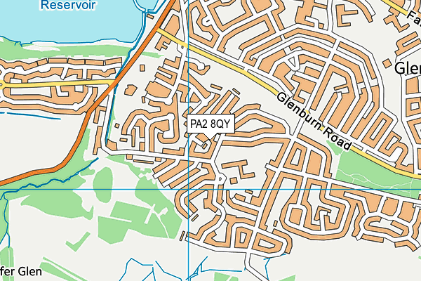 PA2 8QY map - OS VectorMap District (Ordnance Survey)