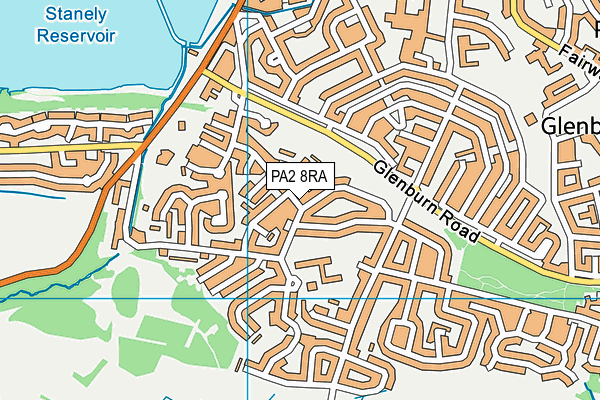 PA2 8RA map - OS VectorMap District (Ordnance Survey)