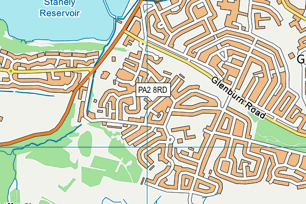 PA2 8RD map - OS VectorMap District (Ordnance Survey)
