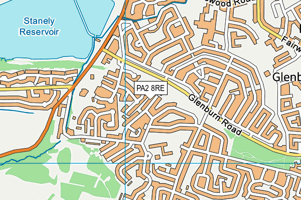 PA2 8RE map - OS VectorMap District (Ordnance Survey)