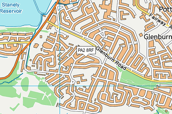 PA2 8RF map - OS VectorMap District (Ordnance Survey)