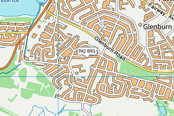 PA2 8RG map - OS VectorMap District (Ordnance Survey)