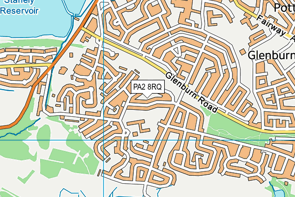 PA2 8RQ map - OS VectorMap District (Ordnance Survey)